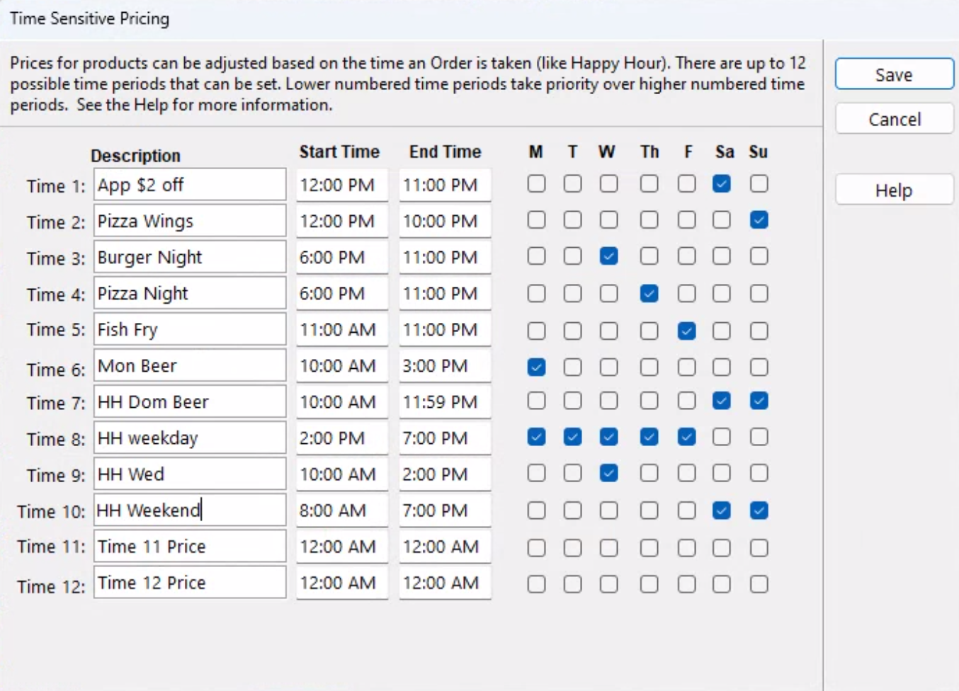 Price Options Time Sensitive